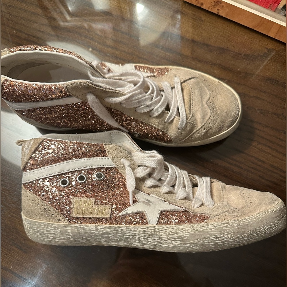Golden Goose Midstar Glitter Sneakers